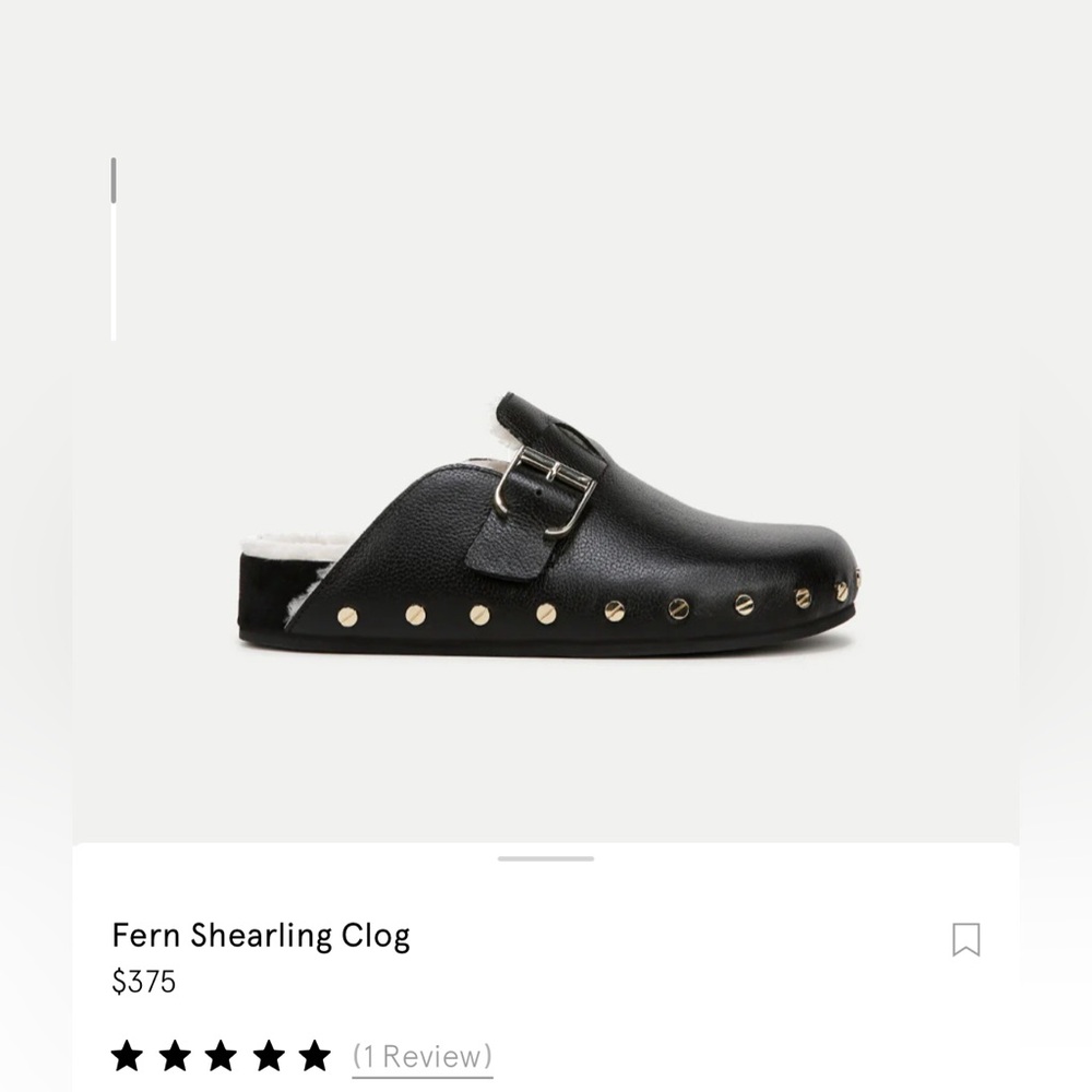 NWOT Veronica Beard Fern Shearling Clog